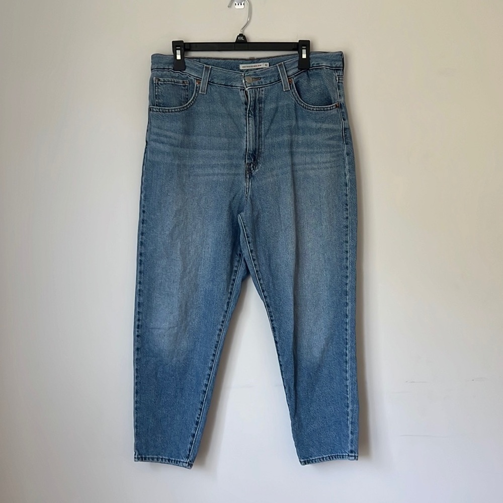 Levi’s High Waisted Mom Denim Blue Jeans, sz 32 🔷‎